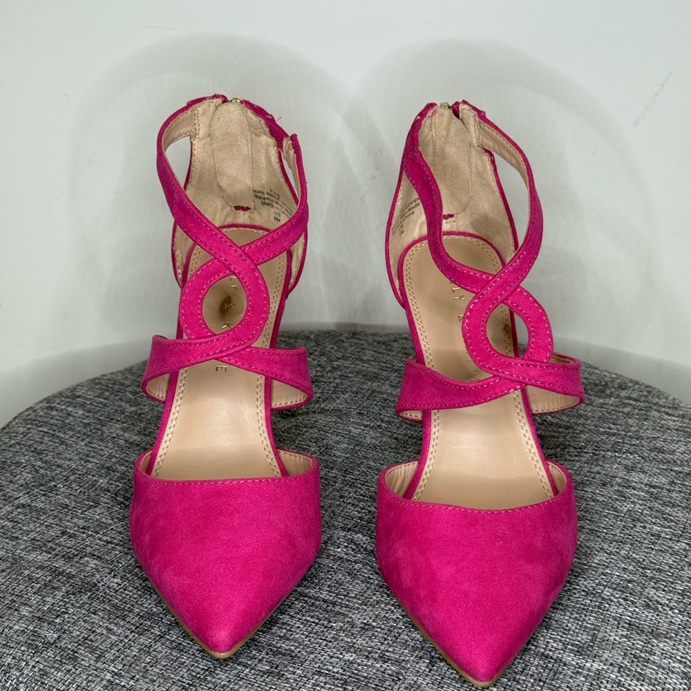 Kelly & Katie Vibrant Pink Strappy Heels